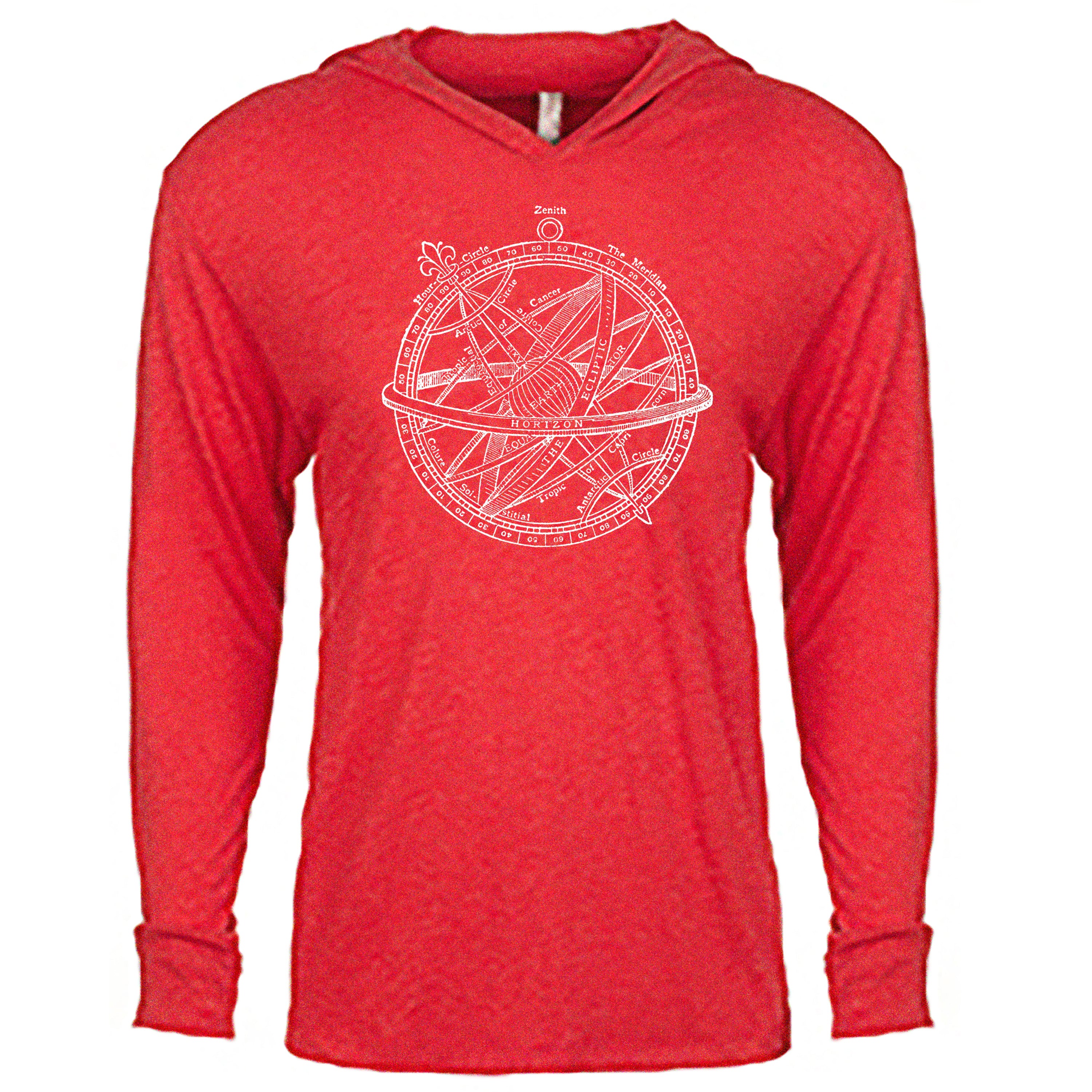 Armillary Sphere Lightweight Hoodie Red