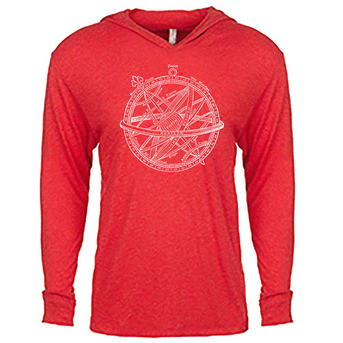 Armillary Sphere Lightweight Hoodie Red