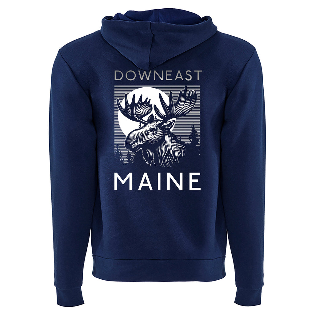 Moose Zip Hoodie