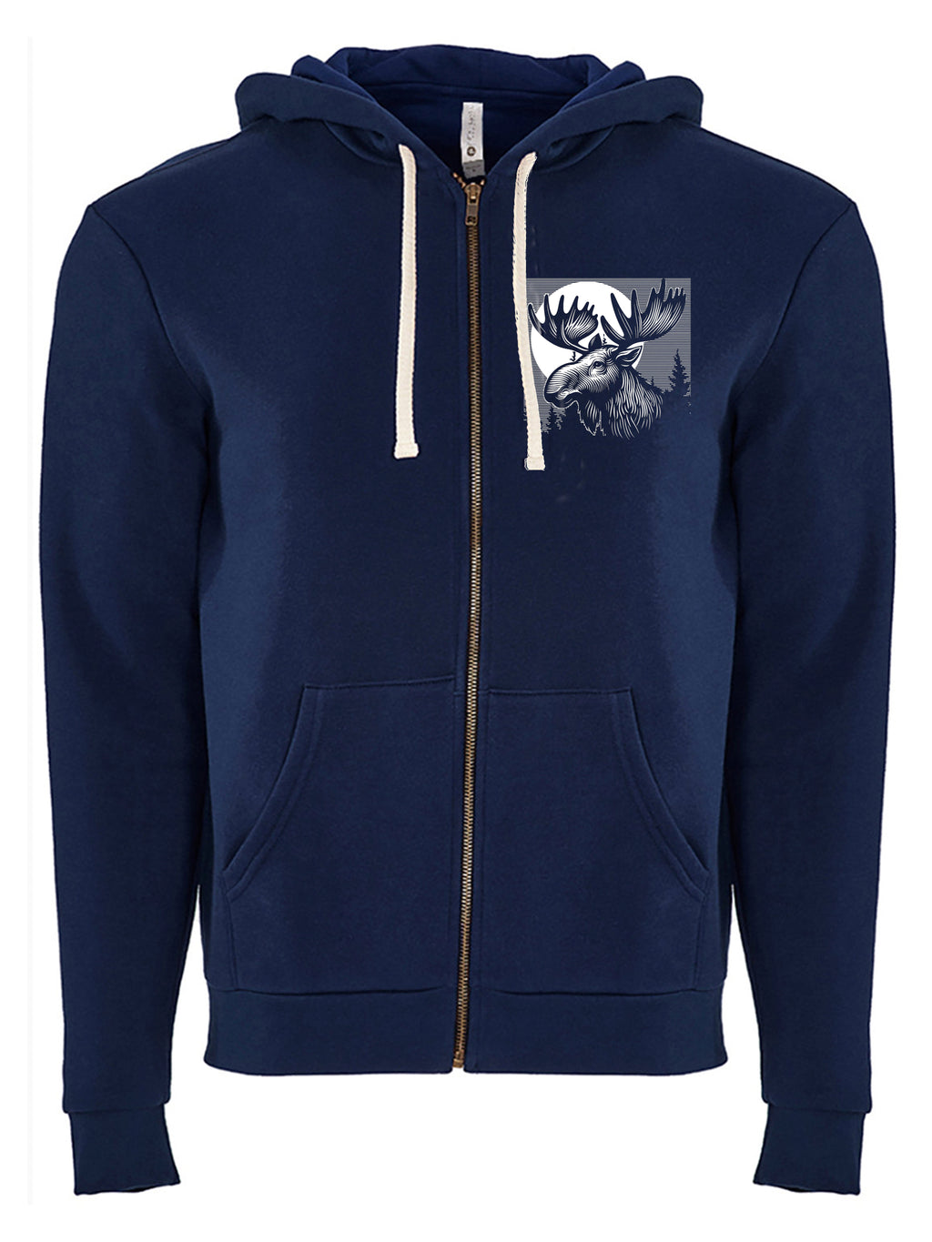 Moose Zip Hoodie