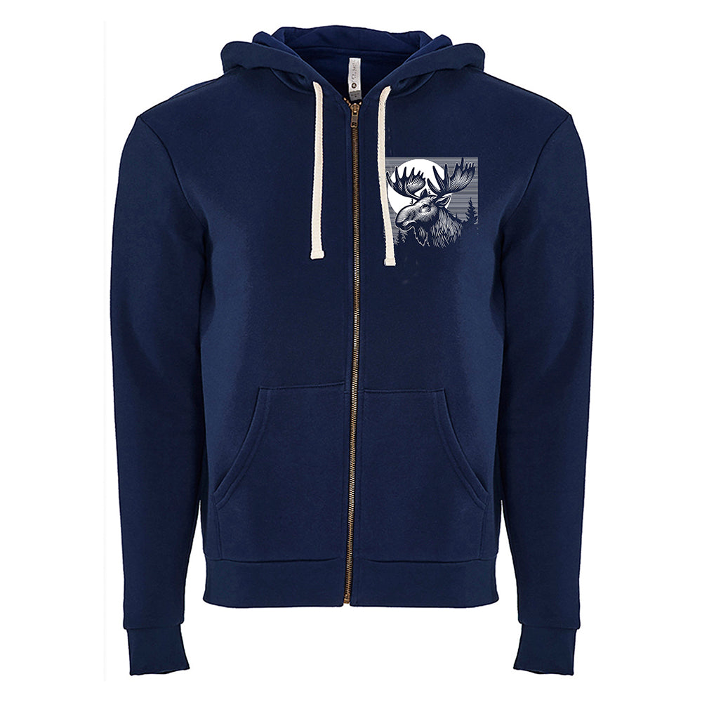 Moose Zip Hoodie