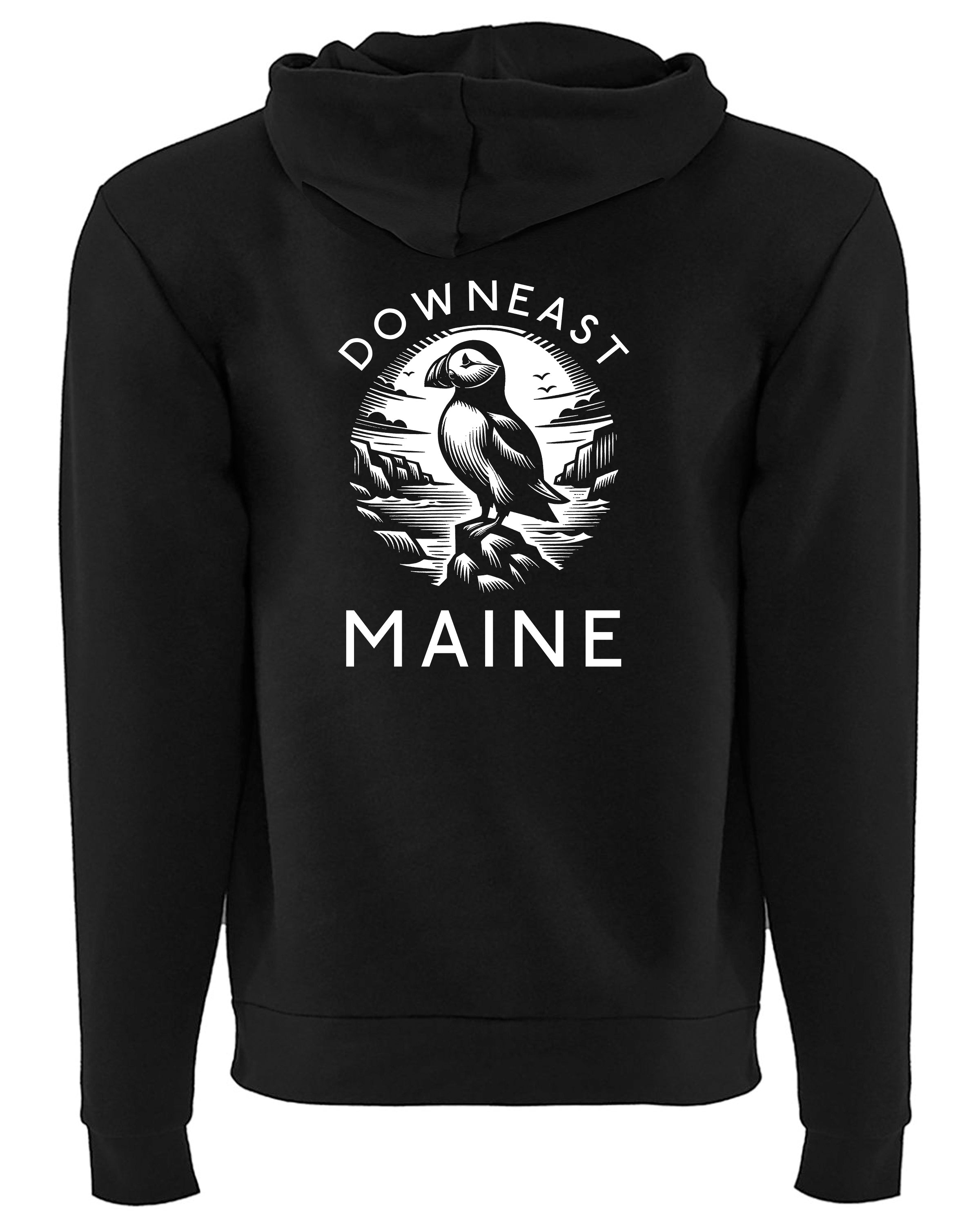 Puffin Zip Hoodie - Black